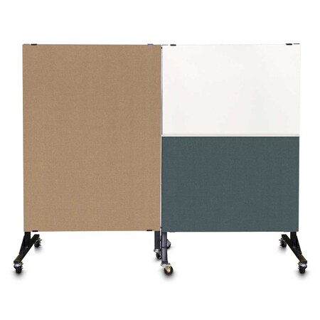 United Visual Products Sliding Door Indoor Enclosed Corkboard, 4 UV9001ACS4824-GOLD-ULTMAR